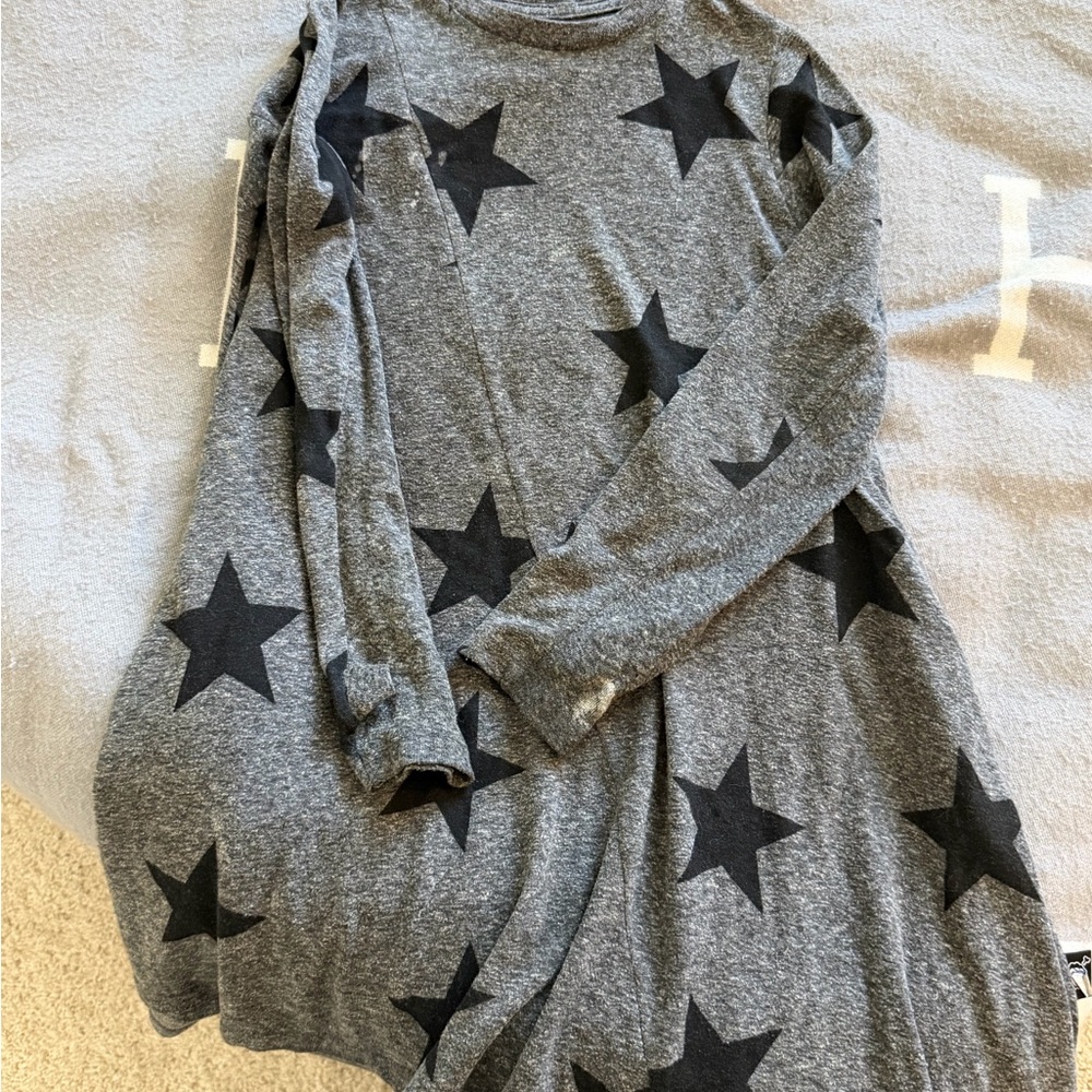 Nununu Charcoal Star Long Sleeve Top
